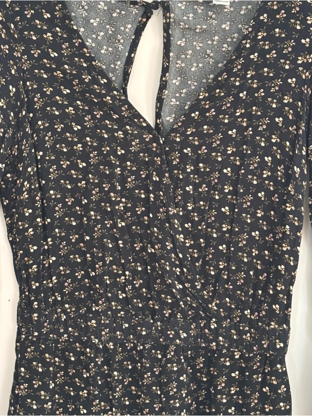 American Eagle Floral Romper Small Boho Long Sleeve